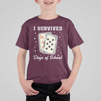 I Survived 67 Days Of School T Shirt For Kid Playing Cards Meme - Wonder Print Shop