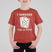 I Survived 67 Days Of School T Shirt For Kid Playing Cards Meme - Wonder Print Shop