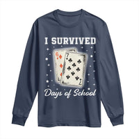 I Survived 67 Days Of School Long Sleeve Shirt Playing Cards Meme - Wonder Print Shop