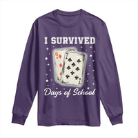 I Survived 67 Days Of School Long Sleeve Shirt Playing Cards Meme - Wonder Print Shop