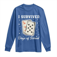 I Survived 67 Days Of School Long Sleeve Shirt Playing Cards Meme - Wonder Print Shop