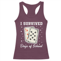 I Survived 67 Days Of School Racerback Tank Top Playing Cards Meme - Wonder Print Shop