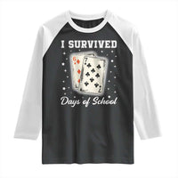 I Survived 67 Days Of School Raglan Shirt Playing Cards Meme - Wonder Print Shop