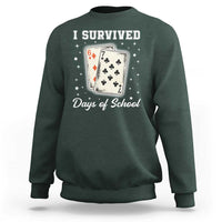 I Survived 67 Days Of School Sweatshirt Playing Cards Meme - Wonder Print Shop