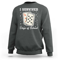 I Survived 67 Days Of School Sweatshirt Playing Cards Meme - Wonder Print Shop