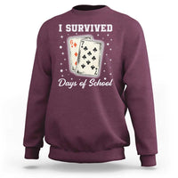 I Survived 67 Days Of School Sweatshirt Playing Cards Meme - Wonder Print Shop