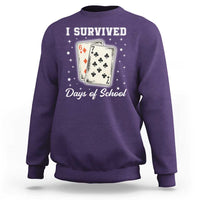 I Survived 67 Days Of School Sweatshirt Playing Cards Meme - Wonder Print Shop