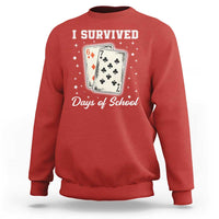 I Survived 67 Days Of School Sweatshirt Playing Cards Meme - Wonder Print Shop