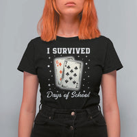 I Survived 67 Days Of School T Shirt For Women Playing Cards Meme - Wonder Print Shop
