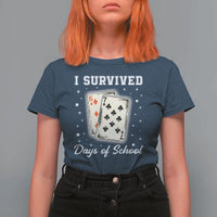 I Survived 67 Days Of School T Shirt For Women Playing Cards Meme - Wonder Print Shop