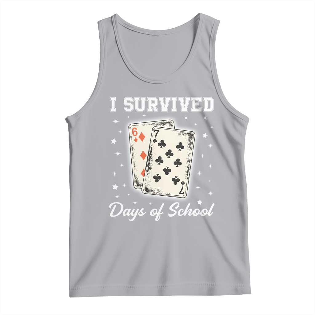 I Survived 67 Days Of School Tank Top Playing Cards Meme - Wonder Print Shop
