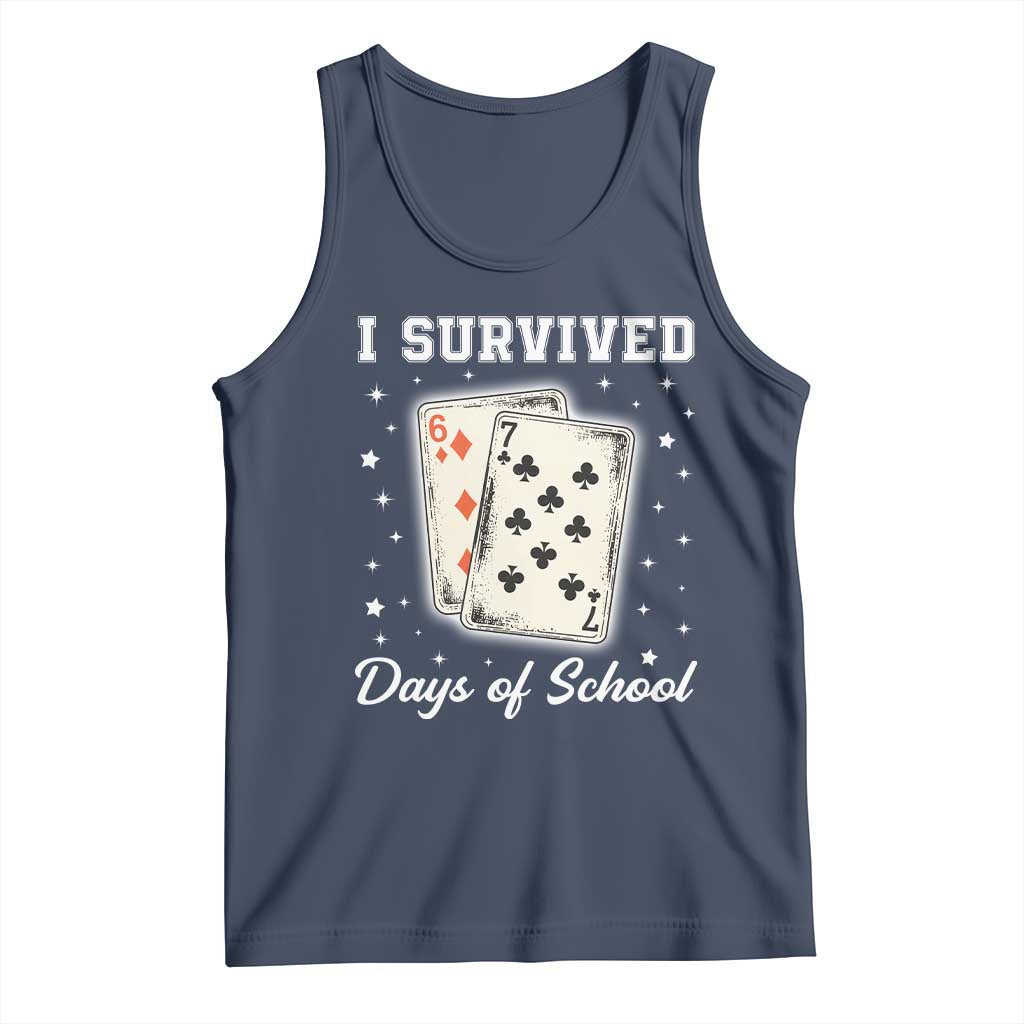 I Survived 67 Days Of School Tank Top Playing Cards Meme - Wonder Print Shop