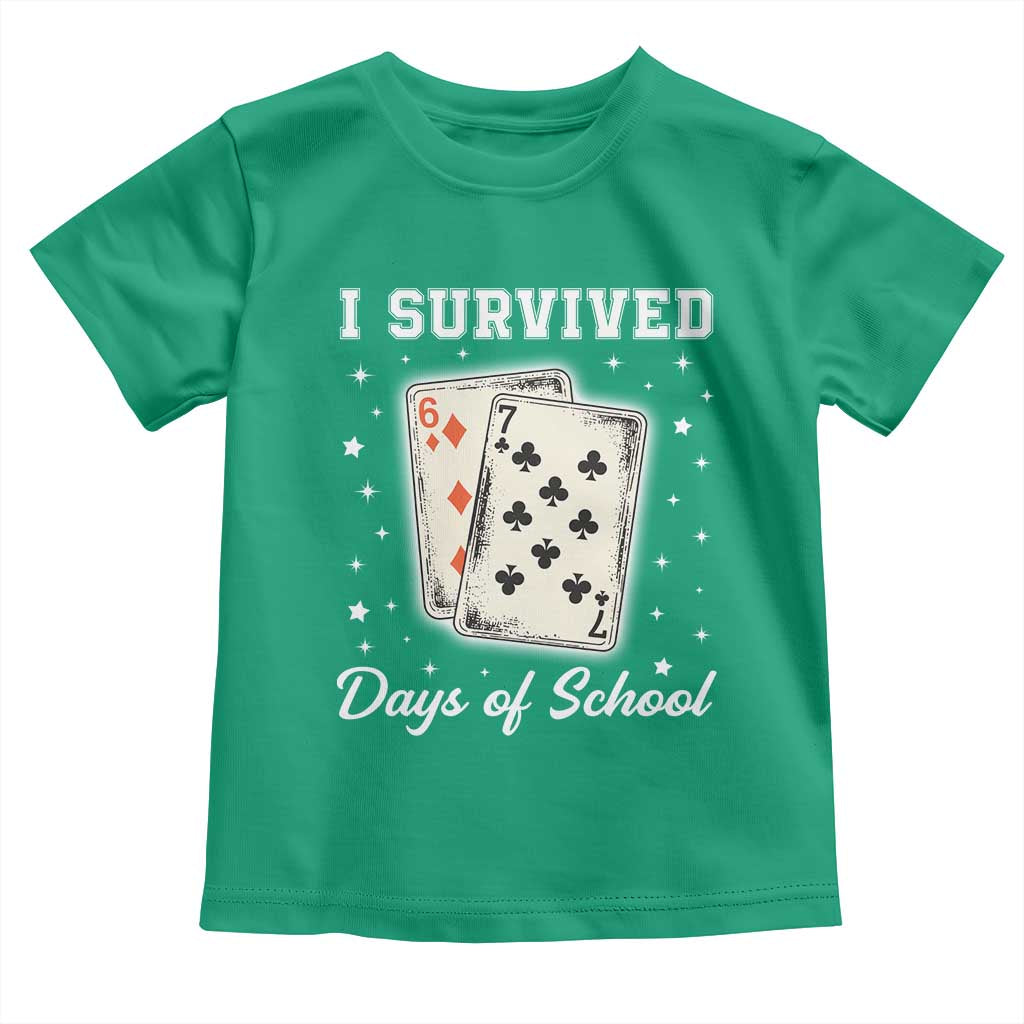 I Survived 67 Days Of School Toddler T Shirt Playing Cards Meme - Wonder Print Shop