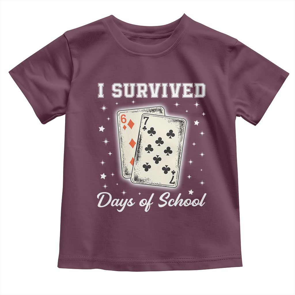 I Survived 67 Days Of School Toddler T Shirt Playing Cards Meme - Wonder Print Shop
