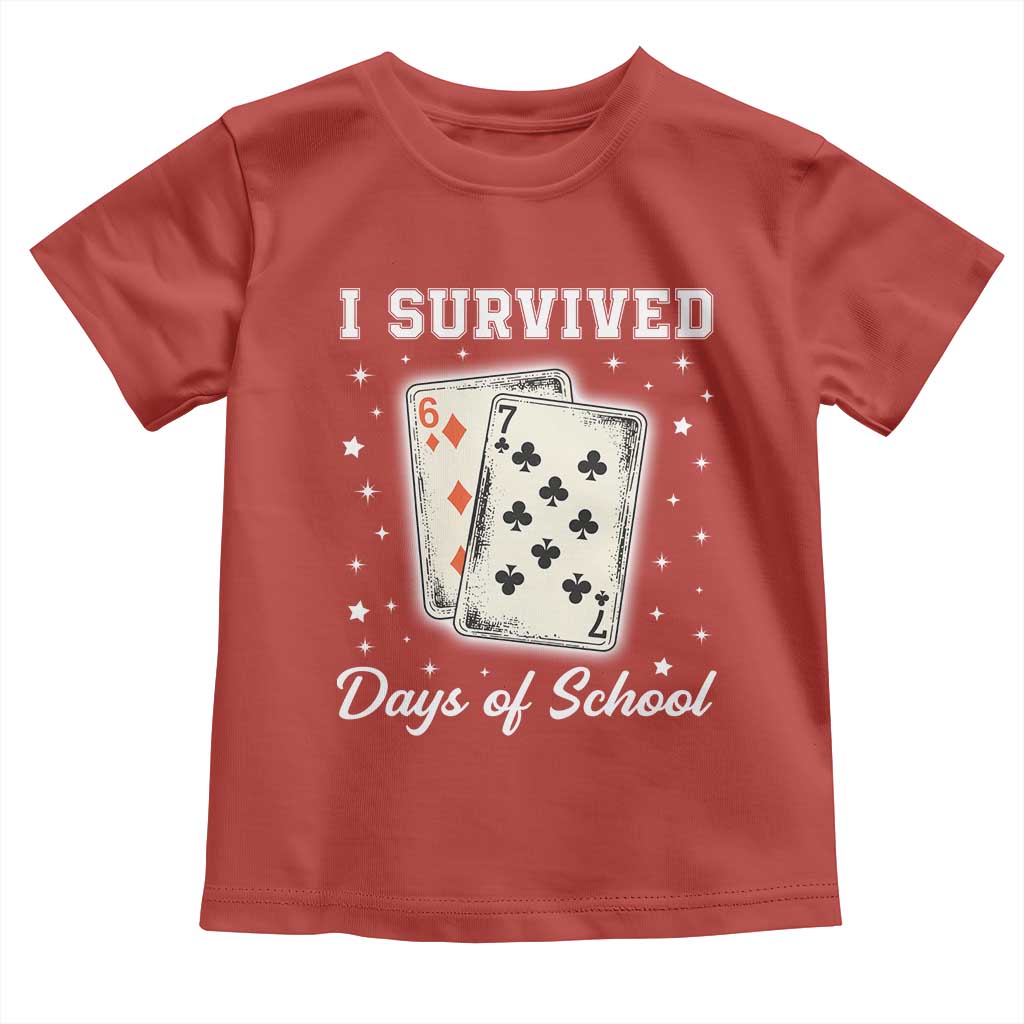I Survived 67 Days Of School Toddler T Shirt Playing Cards Meme - Wonder Print Shop