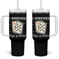 I Survived 67 Days Of School Tumbler With Handle Playing Cards Meme - Wonder Print Shop