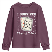 I Survived 67 Days Of School Youth Sweatshirt Playing Cards Meme - Wonder Print Shop