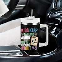 67 Six Seven Meme Tumbler With Handle Kids Keep Talking About 6-7 Wait Until They Learn 9-5 - Wonder Print Shop
