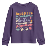 Kids Keep Talking About 6-7 Meme Youth Sweatshirt Funny Teacher 9-5 Humor - Wonder Print Shop