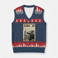 Martin Luther King Jr MLK Day V-Neck Knit Sweater Vest - Wonder Print Shop