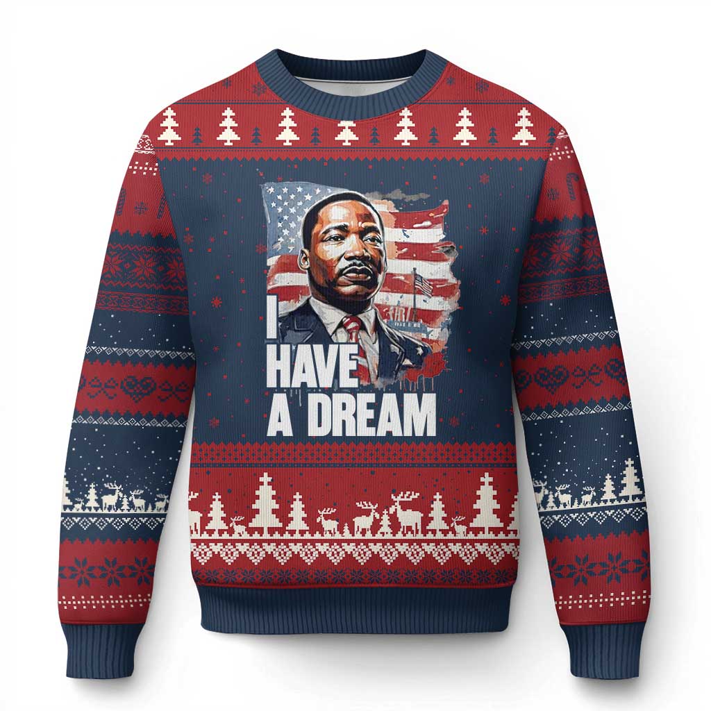 Martin Luther King Jr Ugly Christmas Sweater I Have A Dream - Wonder Print Shop