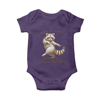 Funny Raccoon Sarcastic Baby Onesie I Might Be Laid Back But I Can Lean Forward Real Quick
