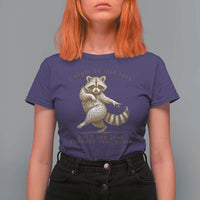 Funny Raccoon Sarcastic T Shirt For Women I Might Be Laid Back But I Can Lean Forward Real Quick