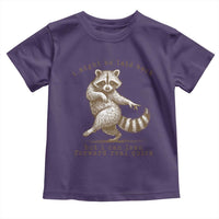 Funny Raccoon Sarcastic Toddler T Shirt I Might Be Laid Back But I Can Lean Forward Real Quick