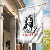 Funny Jesus Christian Meme Garden Flag I Am Telling Dad