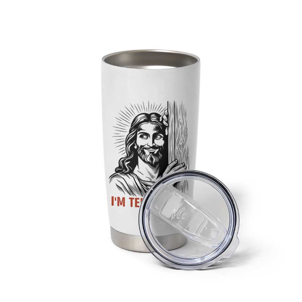 Funny Jesus Christian Meme Tumbler Cup I Am Telling Dad