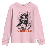 Funny Jesus Christian Meme Youth Sweatshirt I Am Telling Dad