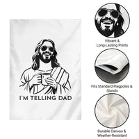 Funny Jesus Meme Garden Flag I Am Telling Dad