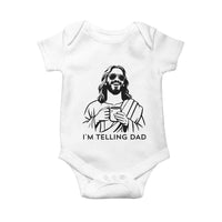 Funny Jesus Meme Baby Onesie I Am Telling Dad