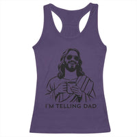 Funny Jesus Meme Racerback Tank Top I Am Telling Dad