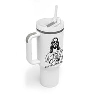 Funny Jesus Meme Tumbler With Handle I Am Telling Dad