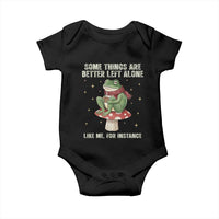 Funny Frog Sarcastic Baby Onesie Some Things Are Better Left Alone