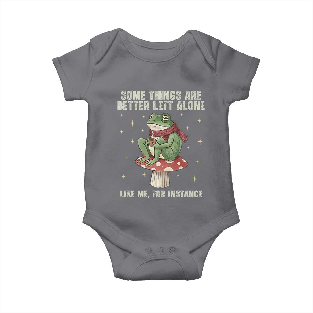 Funny Frog Sarcastic Baby Onesie Some Things Are Better Left Alone