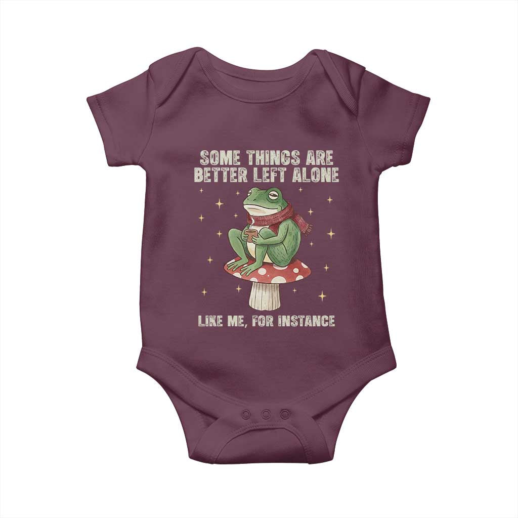 Funny Frog Sarcastic Baby Onesie Some Things Are Better Left Alone