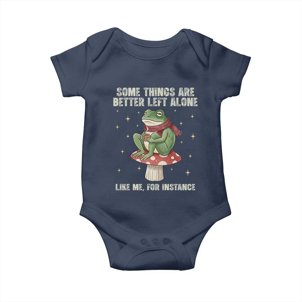 Funny Frog Sarcastic Baby Onesie Some Things Are Better Left Alone