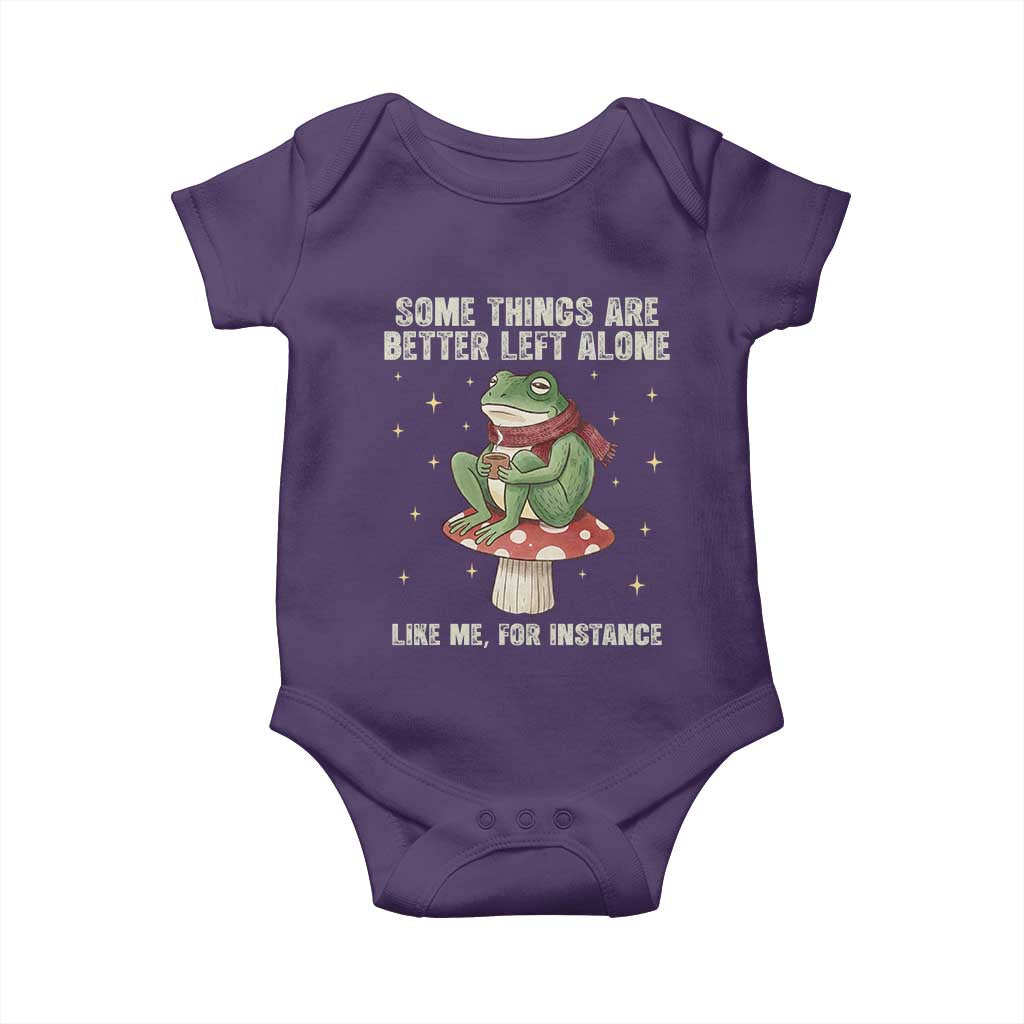 Funny Frog Sarcastic Baby Onesie Some Things Are Better Left Alone