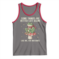 Funny Frog Sarcastic Tank Top Some Things Are Better Left Alone