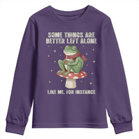Funny Frog Sarcastic Youth Sweatshirt Some Things Are Better Left Alone