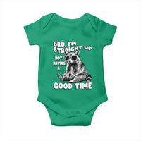 Funny Raccon Sarcastic Baby Onesie Bro I Am Straight Up Not Even Having A Good Time