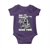 Funny Raccon Sarcastic Baby Onesie Bro I Am Straight Up Not Even Having A Good Time