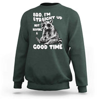 Funny Raccon Sarcastic Sweatshirt Bro I Am Straight Up Not Even Having A Good Time
