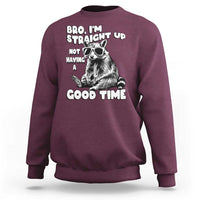 Funny Raccon Sarcastic Sweatshirt Bro I Am Straight Up Not Even Having A Good Time