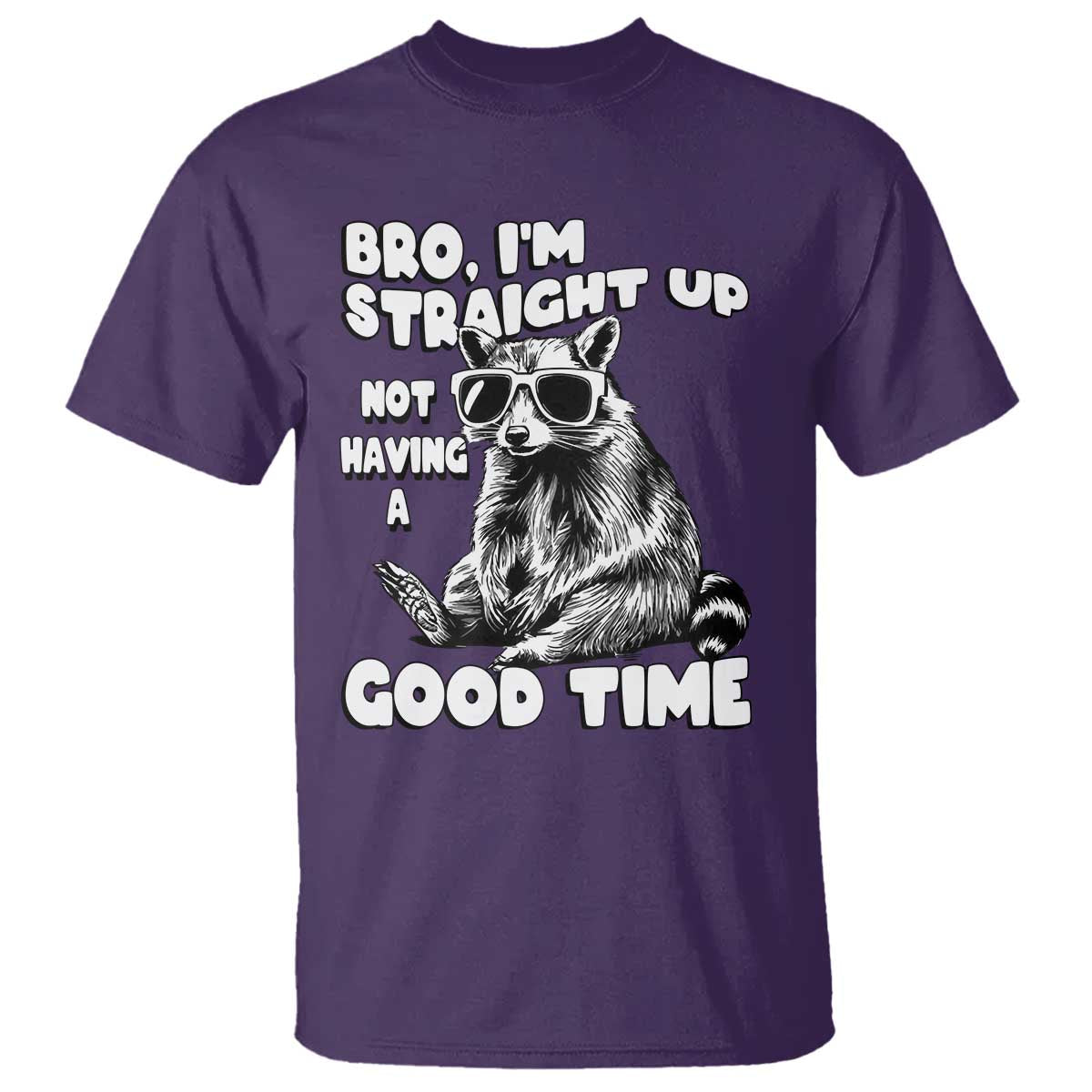 Funny Raccon Sarcastic T Shirt Bro I Am Straight Up Not Even Having A Good Time