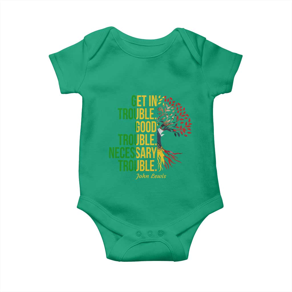John Lewis Quote Civil Rights Baby Onesie Get in Good Necessary Trouble