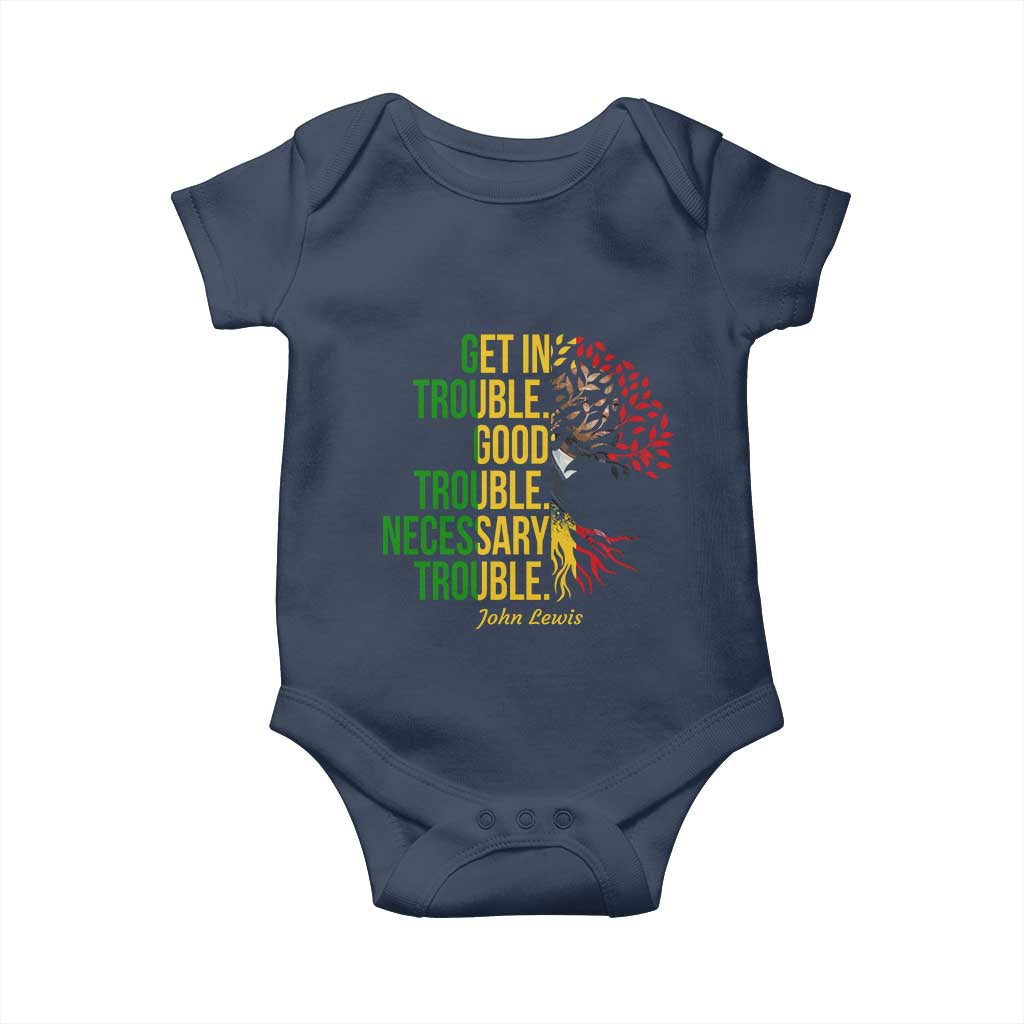 John Lewis Quote Civil Rights Baby Onesie Get in Good Necessary Trouble
