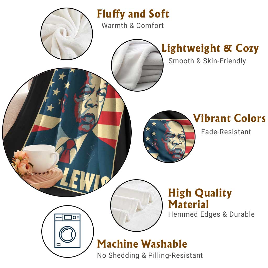 John Lewis Throw Blanket Black History Month